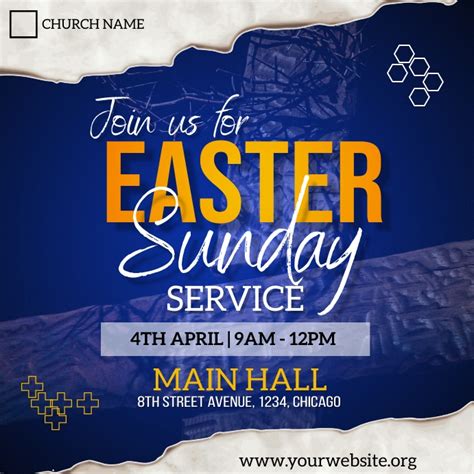 Copy Of Easter Sunday Service Flyer Postermywall