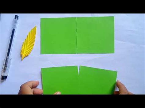 Cara Membuat Daun Seperti Daun Asli Dari Kertas Origami Gampang Banget Youtube