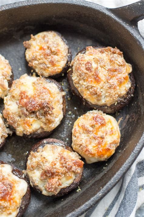 Stir in 1 teaspoon salt and 1/4 teaspoon pepper. Keto Sausage Stuffed Mushrooms Recipe - Maebells