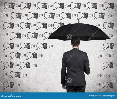 Businessman With Umbrella Stock Image Image Of People 49825633