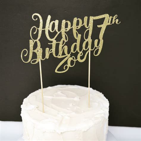 Birthday Cake Topper Custom Birthday Decorations Name Birthday Cake Topper Custom Birthday