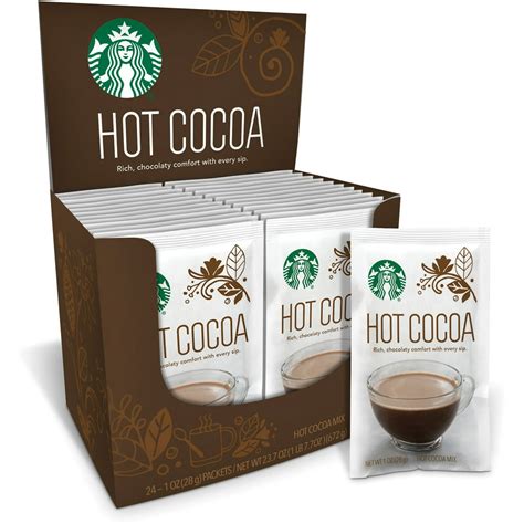 Starbucks Hot Cocoa Mix Single Packets 24 Box Quantity Walmart