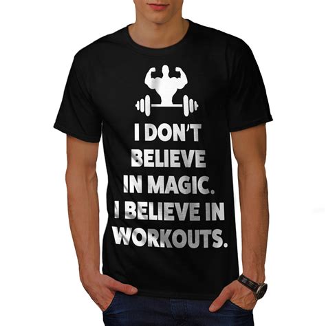 Wellcoda Believe Gym Workout Mens T Shirt Workout Graphic Design