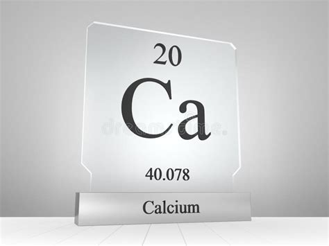 Calcium Symbol On Modern Glass And Metal Icon Stock Illustration