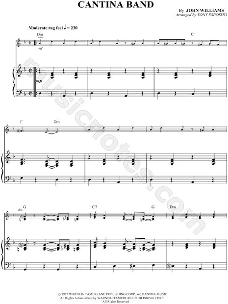 I hope you enjoyed my flute cover of star wars cantina band. "Cantina Band - Piano Accompaniment (Instrumental Trios)" from 'Star Wars' Sheet Music in F ...