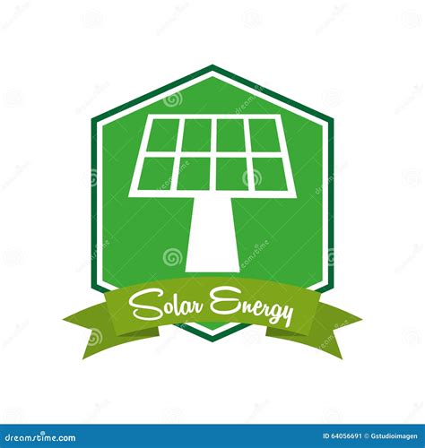 Solar Energy Design Stock Vector Illustration Of Ecology 64056691