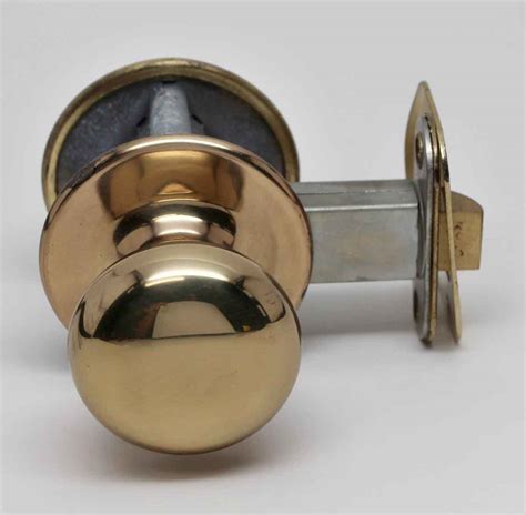 Polished Brass Closet Door Knob And Lock Set Olde Good Things