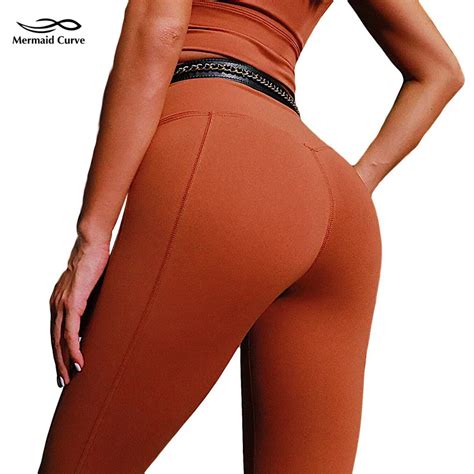 Aliexpress Com Buy Mermaid Curve Sexy Peach Buttocks Sport Women High Quality Elastic Tight