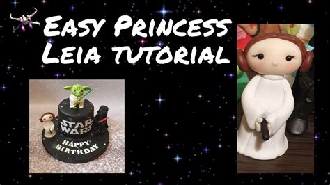 easy fondant sugarpaste princess leia cake topper tutorial youtube