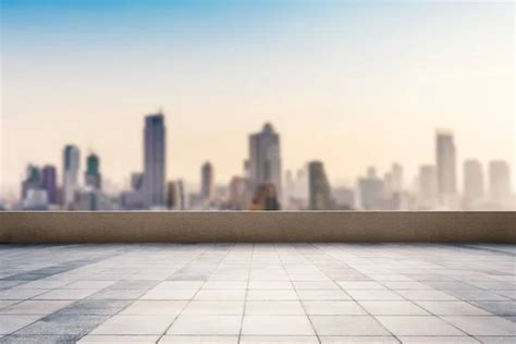 Roof Top Balcony With Cityscape Background Stock Image Everypixel