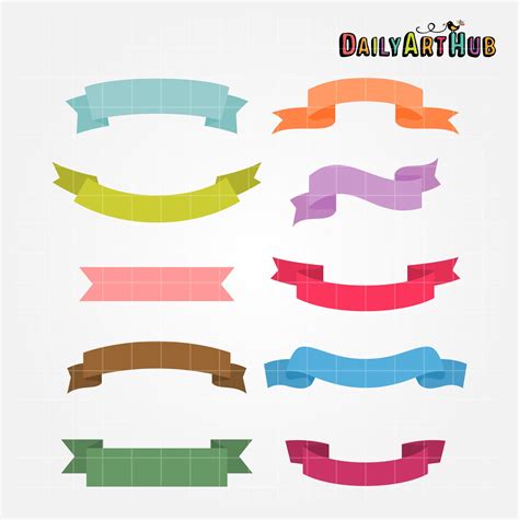 Banners Clip Art Set Daily Art Hub Graphics Alphabets And Svg