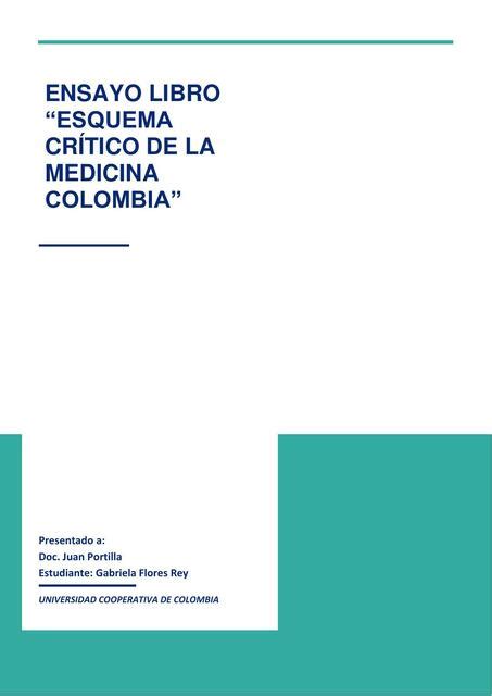 Ensayo Libro Esquema De La Medicina En Colombia Hot Sex Picture