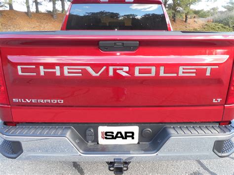 Chevrolet Silverado Tailgate Chrome Letter Set 2019 2020 2021 2022