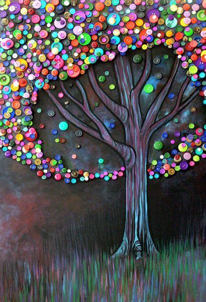 Button Tree 0006 Art Print By Monica Furlow Tree Art Button Tree Art