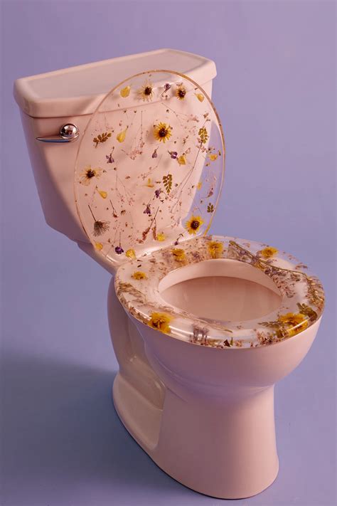 Resin Toilet Seat W Flowers In 2020 Bathroom Inspiration Modern