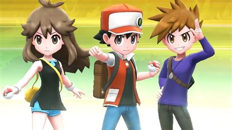 Pokémon Lets Go Pikachu And Eevee Champion Trio Red Green And Blue Battle Youtube