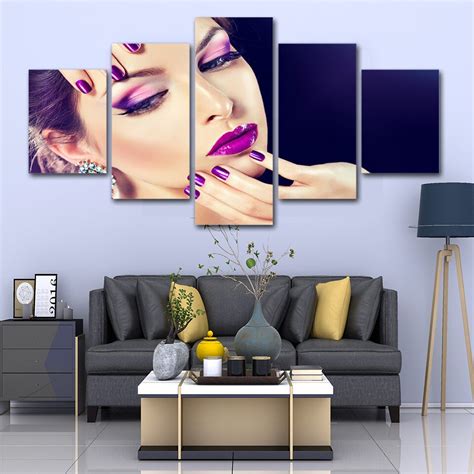 Canvas Wall Art Poster 5 Pieces Hairdressing Salon Paintings Printed