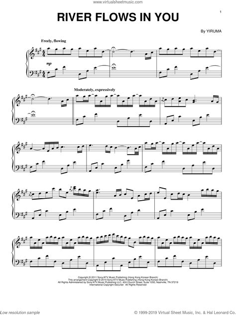 River flows in you sheet music by yiruma korean piano music composer author of among other major piano pieces on this issue. Yiruma - River Flows In You sheet music for piano solo v2