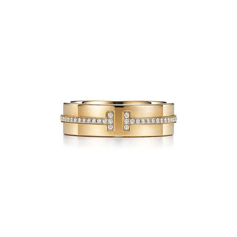 Tiffany T Two Ring In 18k Gold With Diamonds Tiffany And Co