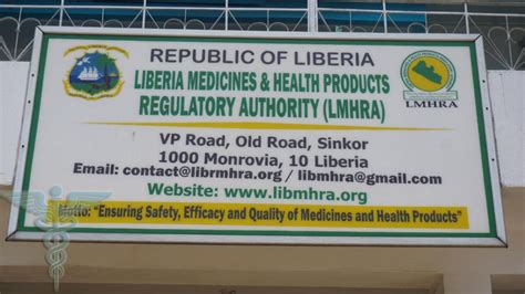 Liberia Liberia Medicines And Health Products Regulatory Authority Using