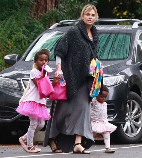 Theron rarely shares photos or private information about her kids, but she has shared some charlize theron adopted her eldest daughter jackson in 2012 and her youngest daughter august in. Charlize Theron Takes her Kids to a Halloween-Birthday ...