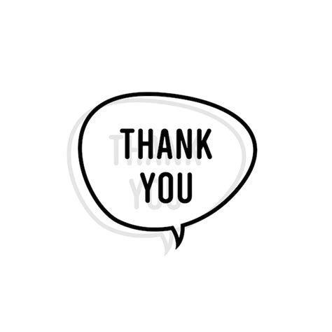 Premium Vector Thank You Speech Bubble Illustration