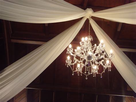 Truly a sparkly, twinkly night effect. Decorating the ceiling with fabric