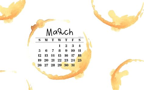 🔥 Download Cute March Calendar Floral Wallpaper Hd By Ruthbryant