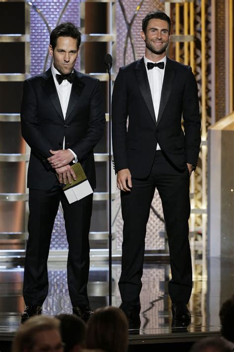 Paul Rudd And Adam Levine At The Golden Globes 2015 Popsugar Celebrity