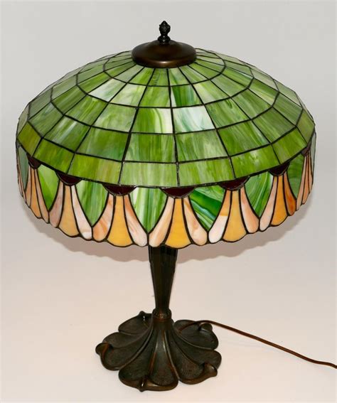 Art Nouveau Leaded Glass Table Lamp By Lamb Bros And Greene Early 20th Century At 1stdibs