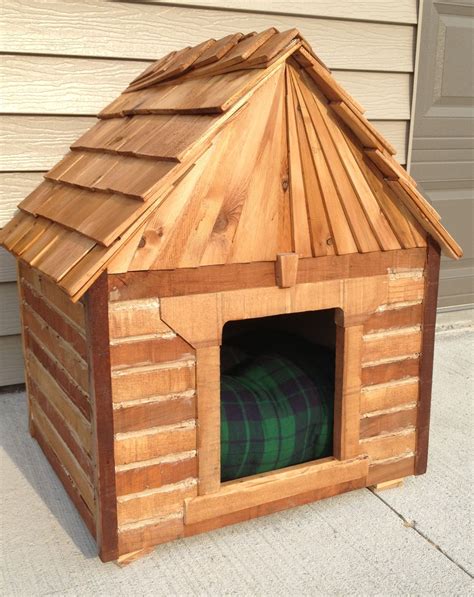 Dog House Cabin Made From Recycled Oak Pallet Boards Left Over Cedar