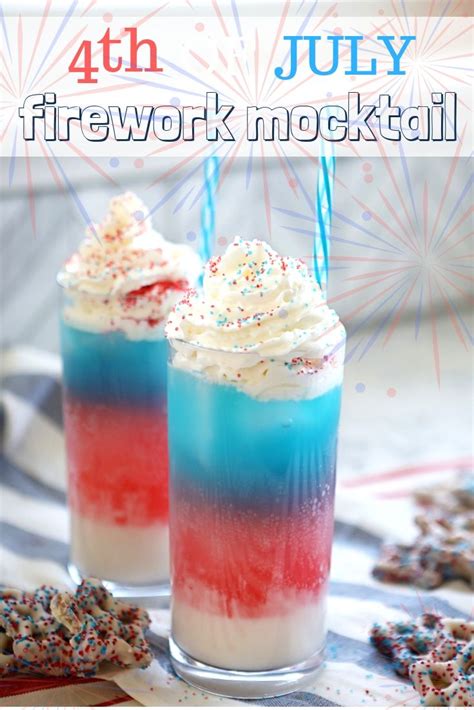 4th Of July Drink Mocktail Recipe Mocktails Food Recipes