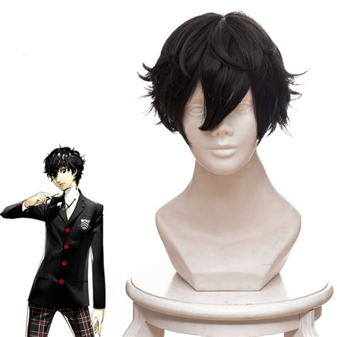 Anime Game Persona 5 Brown Short Curly Hair Cosplay Wig