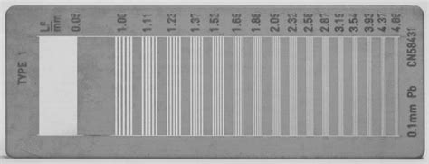 Resolution Line Pair And Fan Test Patterns