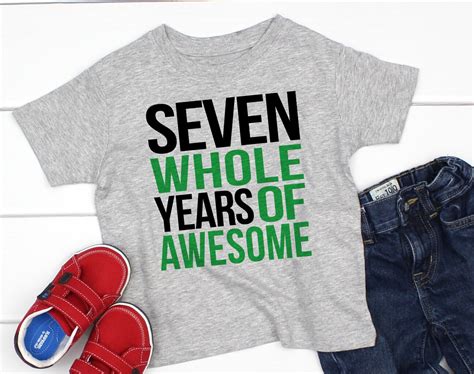 Seventh Birthday Shirt Boy 7th Birthday Shirt Boy 7 Year Old Etsy