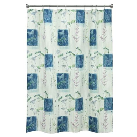 Indigo Wildflowers Shower Curtain With Images Shower Curtain