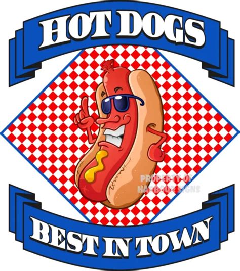 Hot Dogs 14and Decal Hotdogs Concession Restaurant Food Truck Vinyl Sign