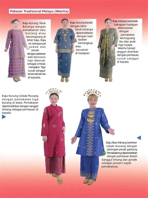 Pakaian Tradisional Melayu Lama Perempuan Aksesori Pakaian Tradisional Wanita Melayu Sisrasa