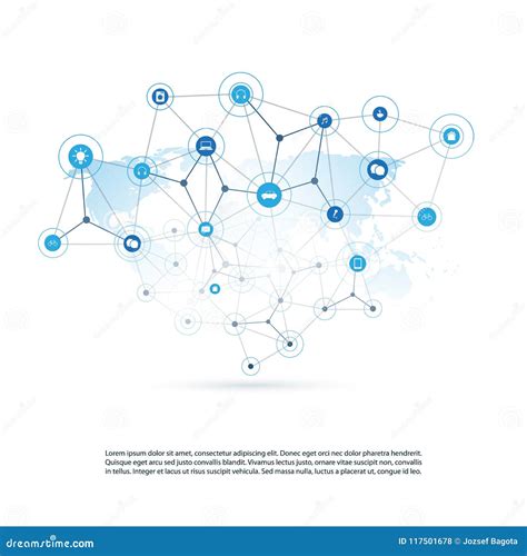 Cloud Computing Networks Structure Telecommunications Concept Design