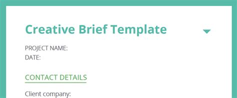 The creative brief document makes sure of the clear understanding of the project requirements. The Creative Brief Template: The Elements of an Effective ...