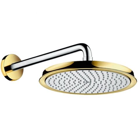 Hansgrohe Raindance Classic Chromegold 240 1jet Overhead Shower And Shower Arm Fixed Shower