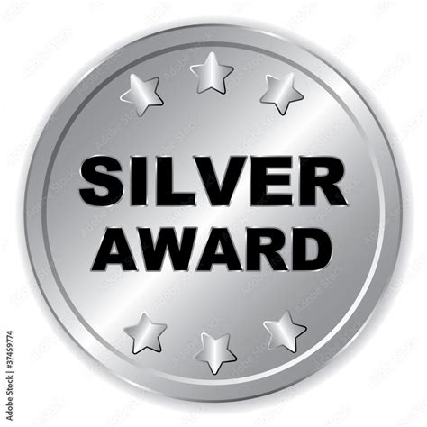 Silver Award Icon Stock Vector Adobe Stock
