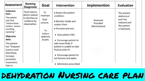 Dehydration Nursing Care Plan Nursing Care Plan Examples Nursing Porn
