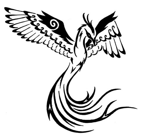 Tribal Phoenix Bird Drawing