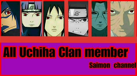 All Member Of Uchiha Clan Youtube