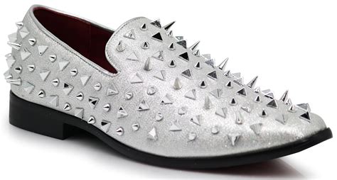 Buy Spk09 Mens Vintage Spike Dress Loafers Slip On Fashion Shoes