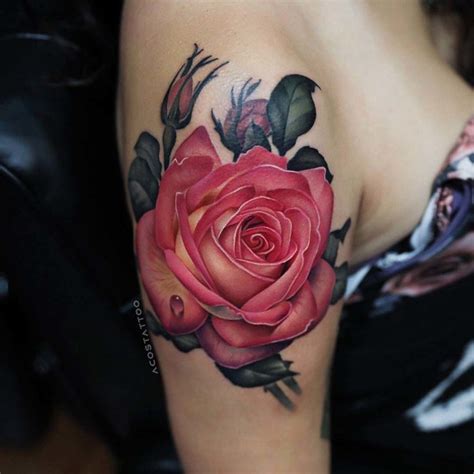 Complete list of ruby rose tattoos with meaning 2021 (50 pictures) there are so many tattoos on australian actress ruby rose that it is hard to keep track of. Upper Shoulder Tattoo Rose | Best Tattoo Ideas Gallery