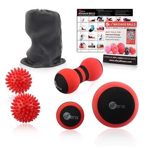 Buy Sfera Massage Ball Set Of 5 For Trigger Point Therapy Myofascial Release Deep Tissue