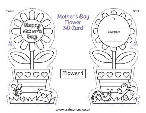 Free Printable Mothers Day Card Template To Color In Mothers Day Card Template Mothers