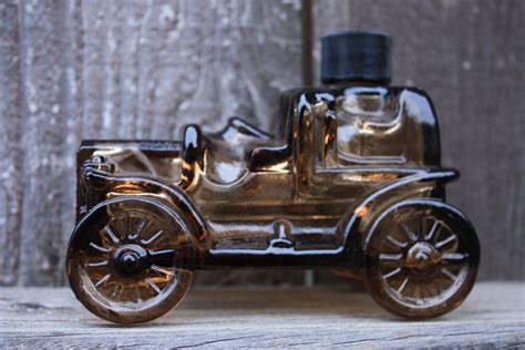 Avon Car Tai Winds Amber Glass Empty 21 Old Fashioned Cars Cologne